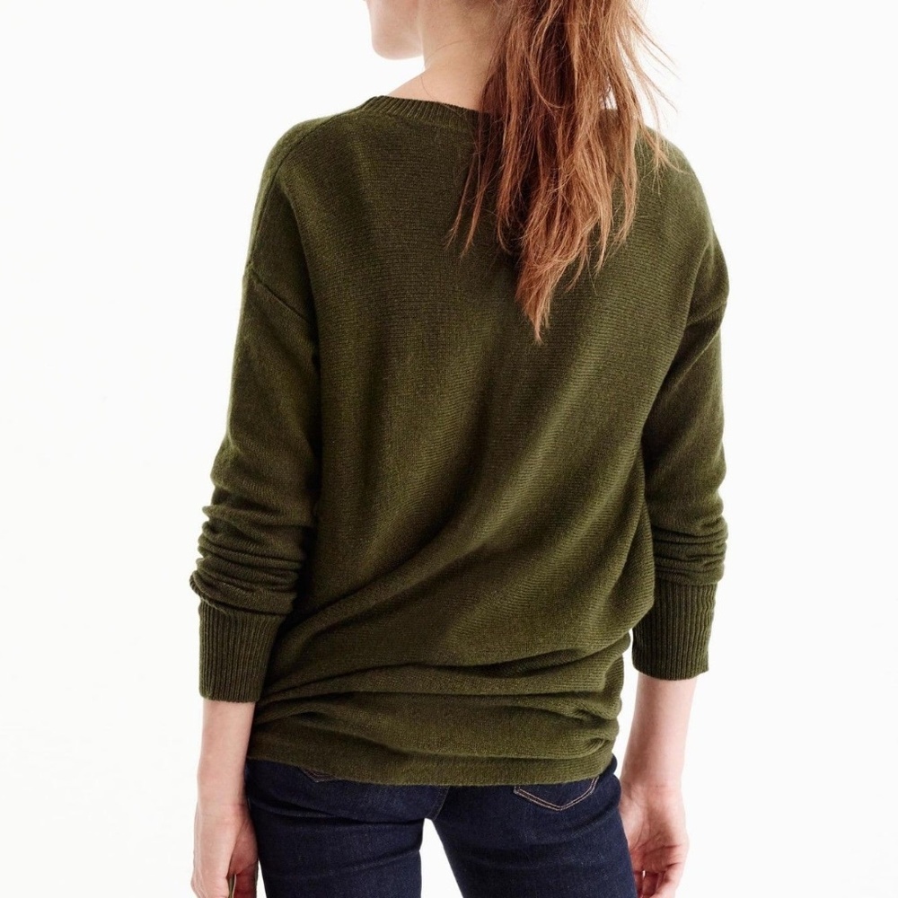 J.Crew women M tie-waist boat neck sweater - Picture 2 of 8